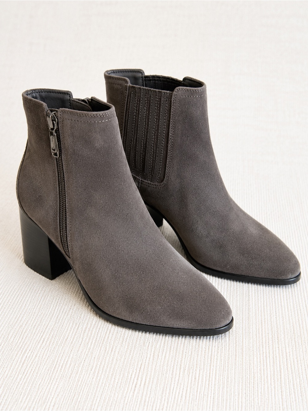 Blondo Waterproof Gray Suede Ankle Booties Size 8.5